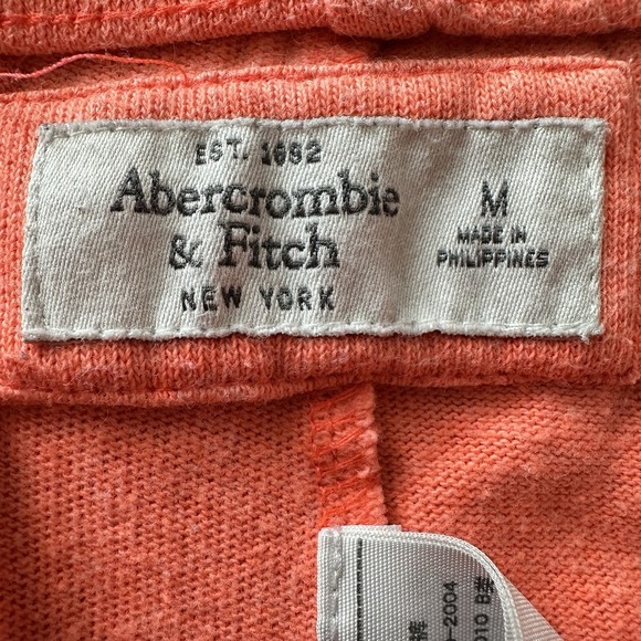 Abercrombie & Fitch Capri Joggers M Coral FITCH '92 Logo Y2K Lounge Sweatpants - Picture 10 of 11
